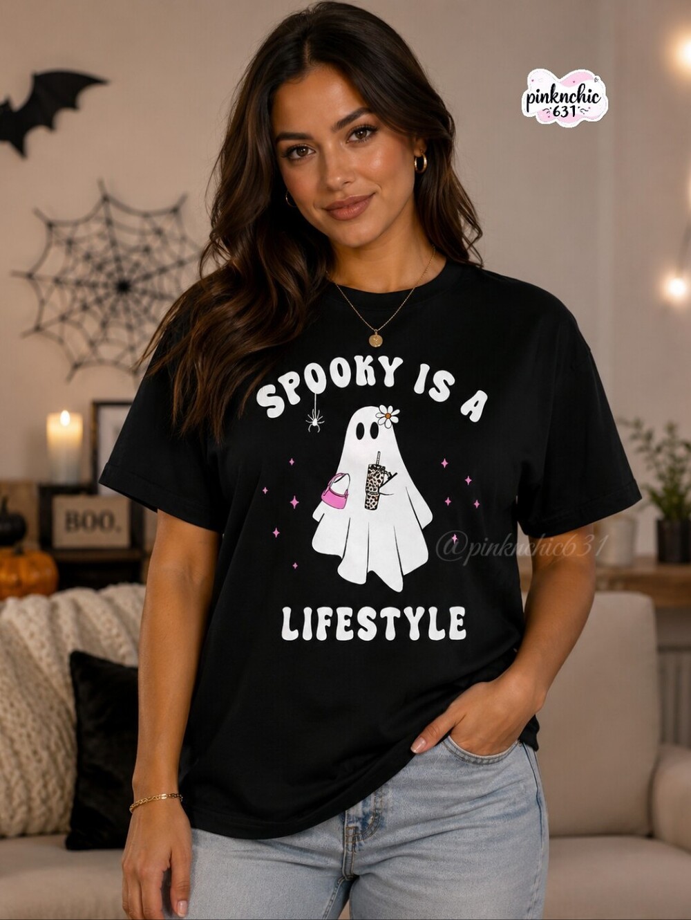 Spooky Is A Lifestyle Ghost Stanley Cup Leapord Cheetah Tumbler Graphic T-Shirt